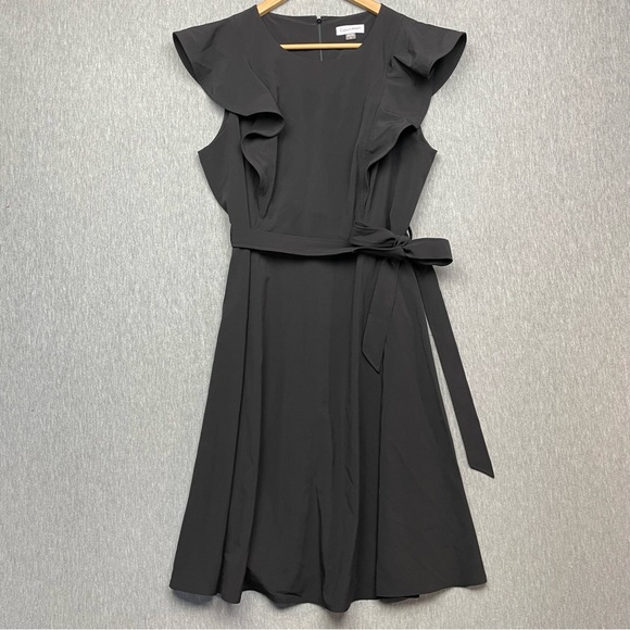Calvin Klein Dresses & Skirts - Calvin Klein Women’s Fit & Flare Dress Size 14 Black Ruffles